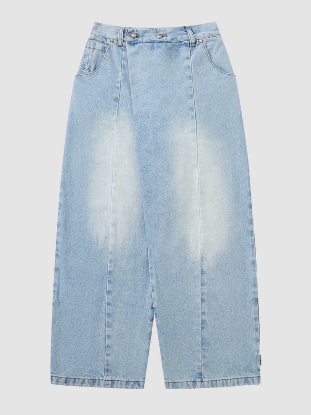 Sundae School Sky Blue Hanbok Denim Pants — image 3 of 6